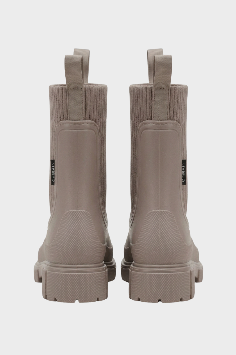 Damen Chelsea-Regenstiefel mit Zugschlaufe und geripptem Schaft – 4