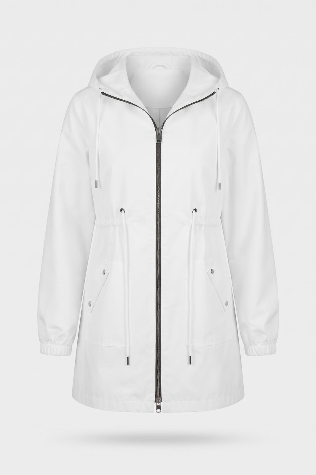 Damen Leichter Parka mit Kapuze | Casual — Weiß — Packshot
