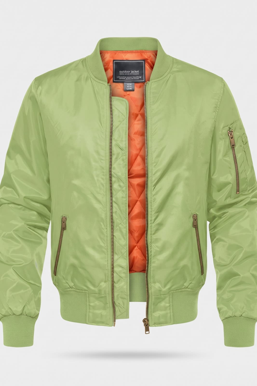 Herren Bomberjacke | Gesteppt — Grün — Packshot