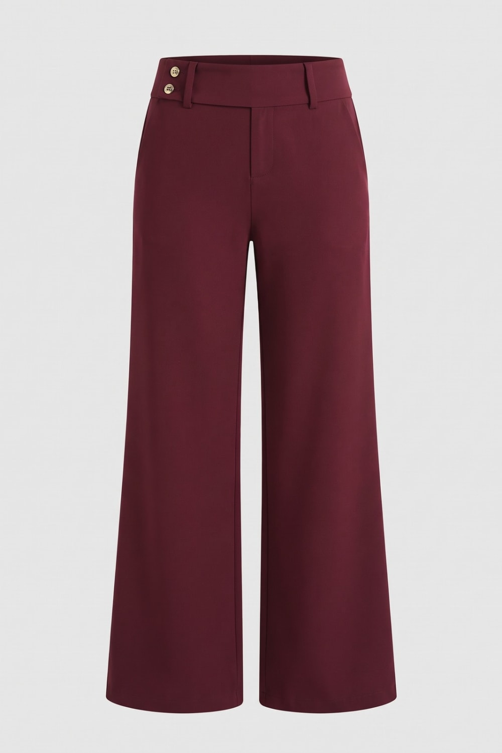 Damen Elegante Anzughose | Flare-Bein — Burgunderrot — Produktansicht