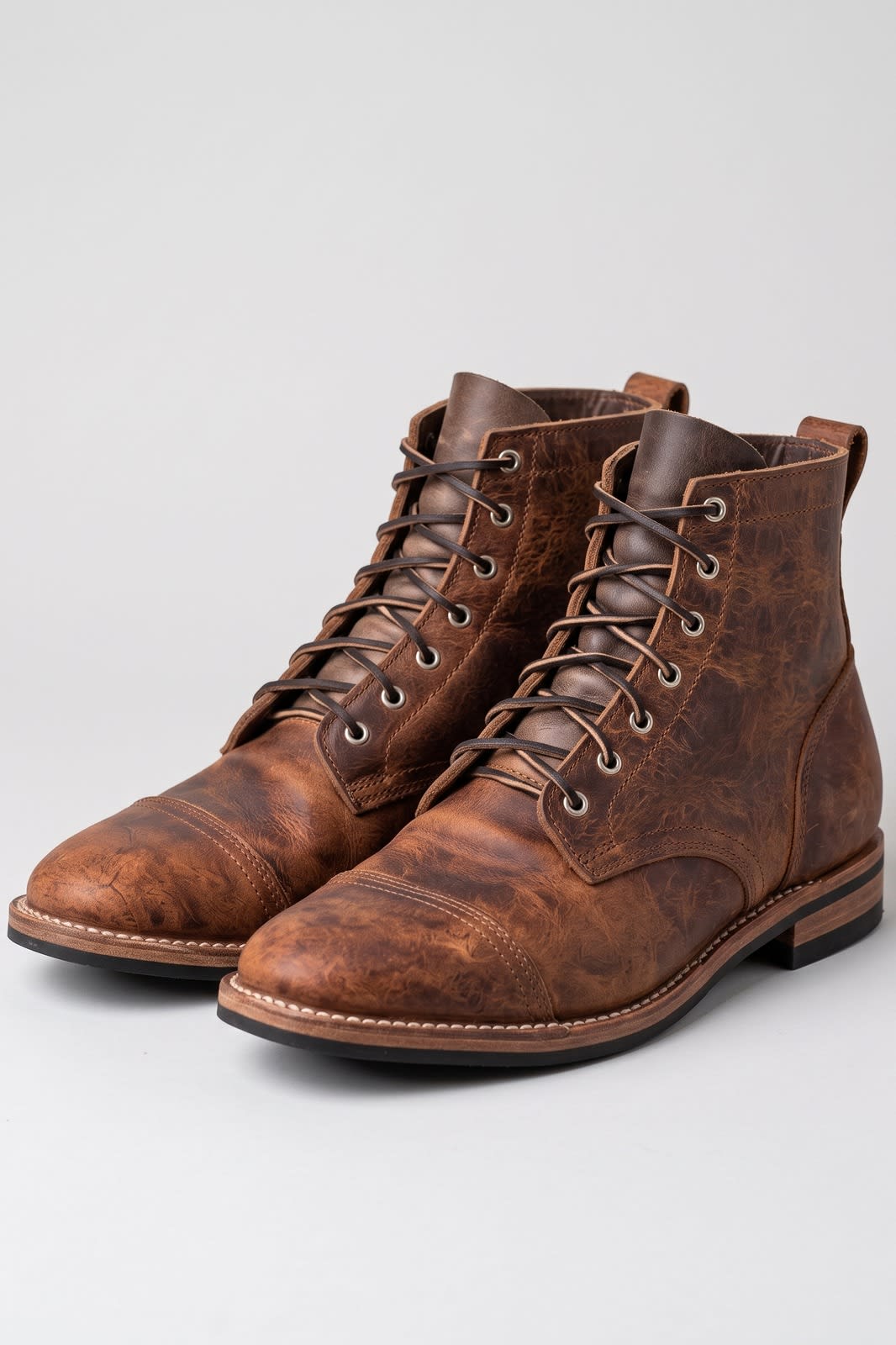 Herren Vintage Schnürstiefel | Knöchelhoch — Bronze — shoe_main — am Modell