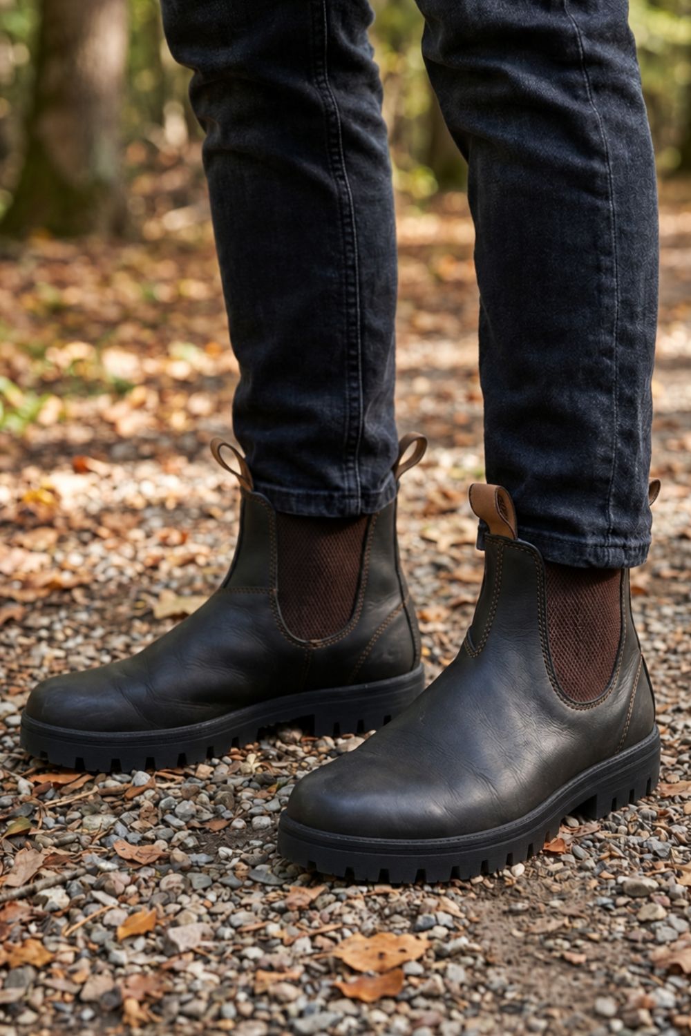 Herren Chelsea Boots mit Seiteneinsätzen und runder Zehenpartie – 10