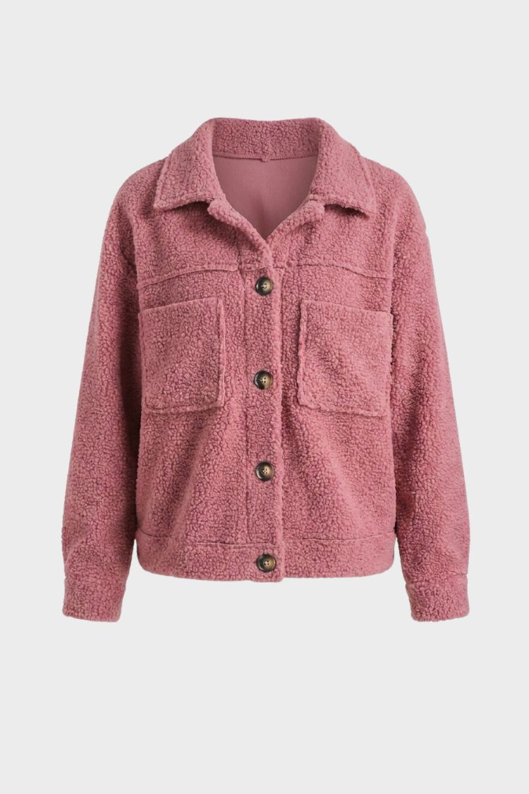Damen Oversized Jacke | Casual — Pink