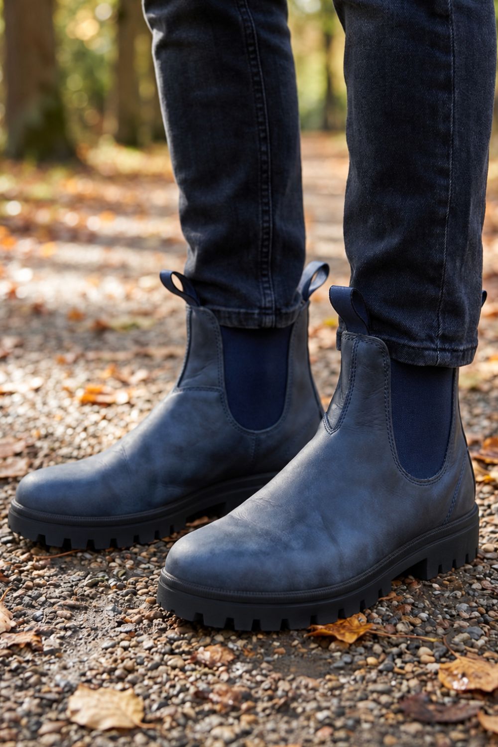 Herren Chelsea Boots mit Seiteneinsätzen und runder Zehenpartie – 9