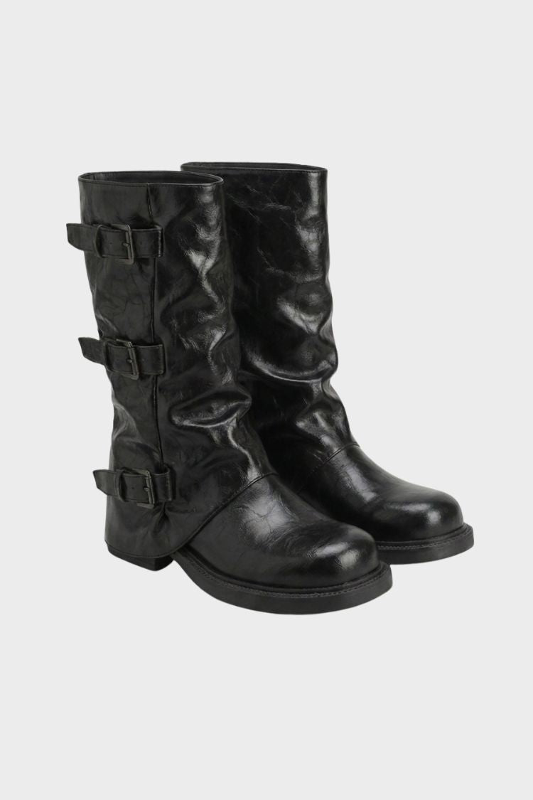 Damen Blockabsatz Stiefeletten | Schnallen