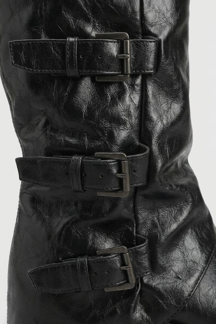 Damen Blockabsatz Stiefeletten | Schnallen