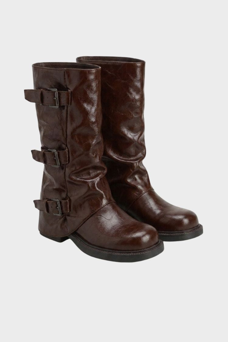 Damen Blockabsatz Stiefeletten | Schnallen