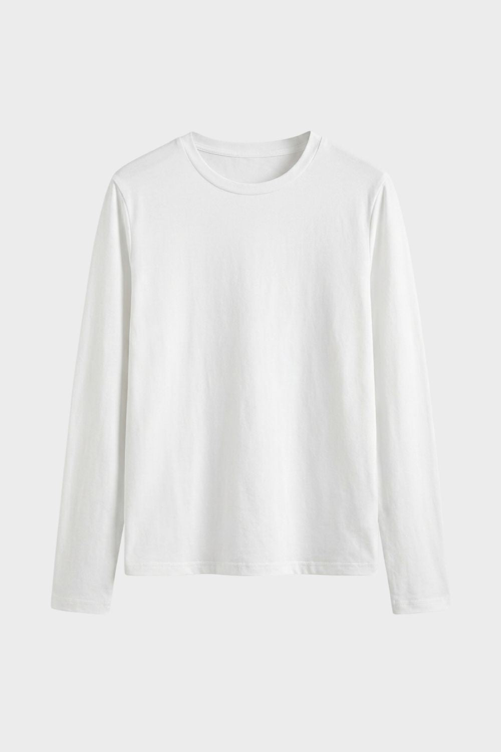 Damen Langarmshirt mit rundem Ausschnitt und langen Ärmeln – 7