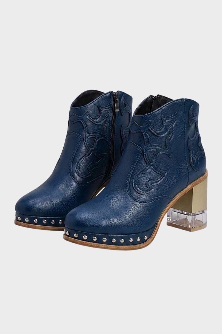 Damen Westernstiefelette | Blockabsatz