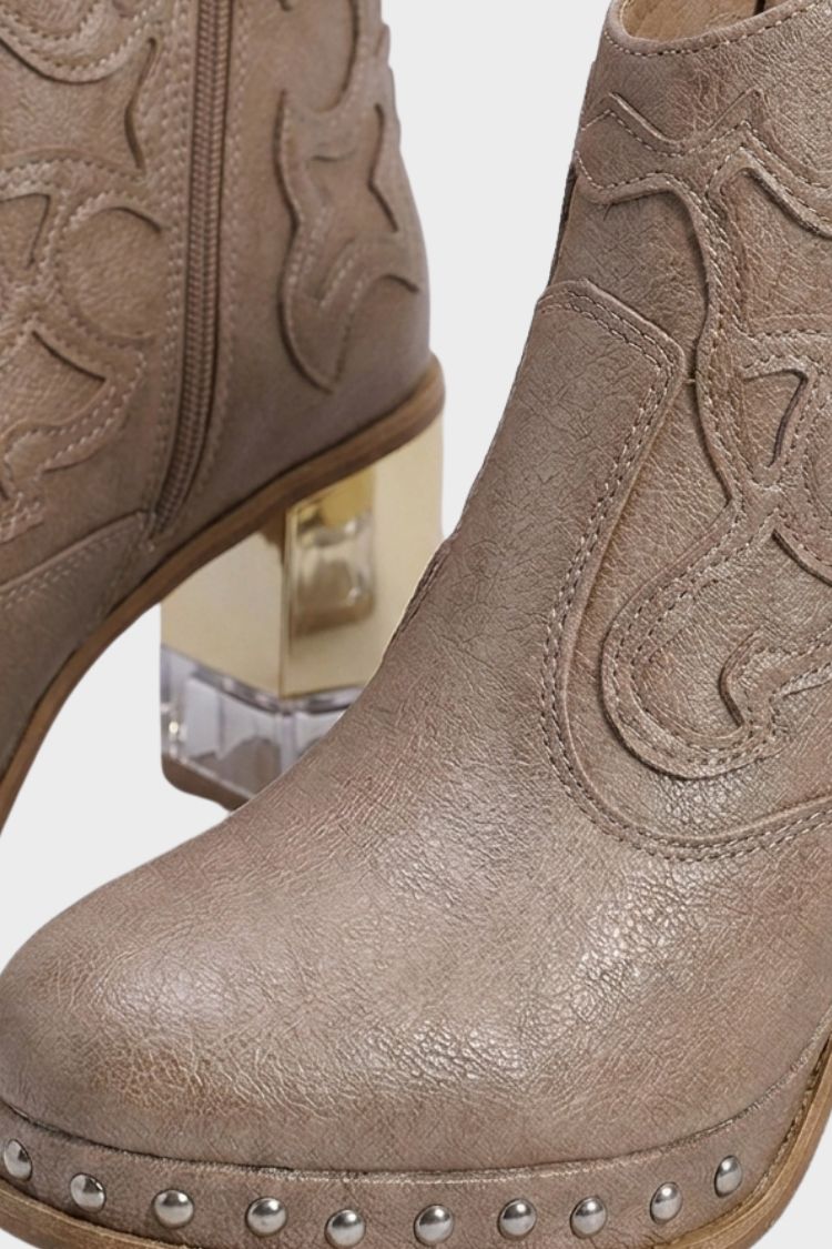 Damen Westernstiefelette | Blockabsatz