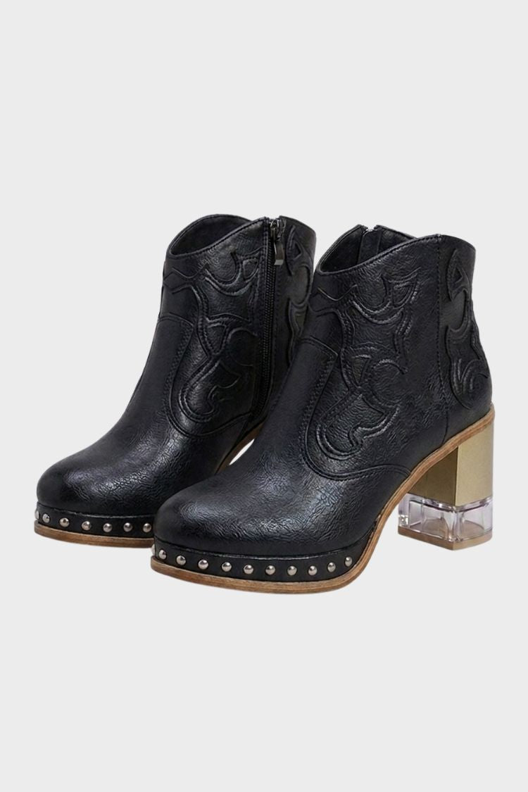 Damen Westernstiefelette | Blockabsatz