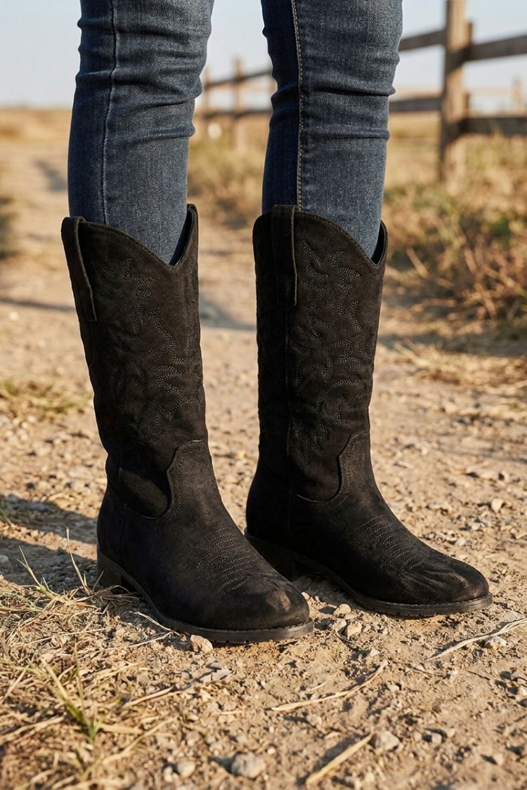 Unisex Bestickte Cowboystiefel | Western
