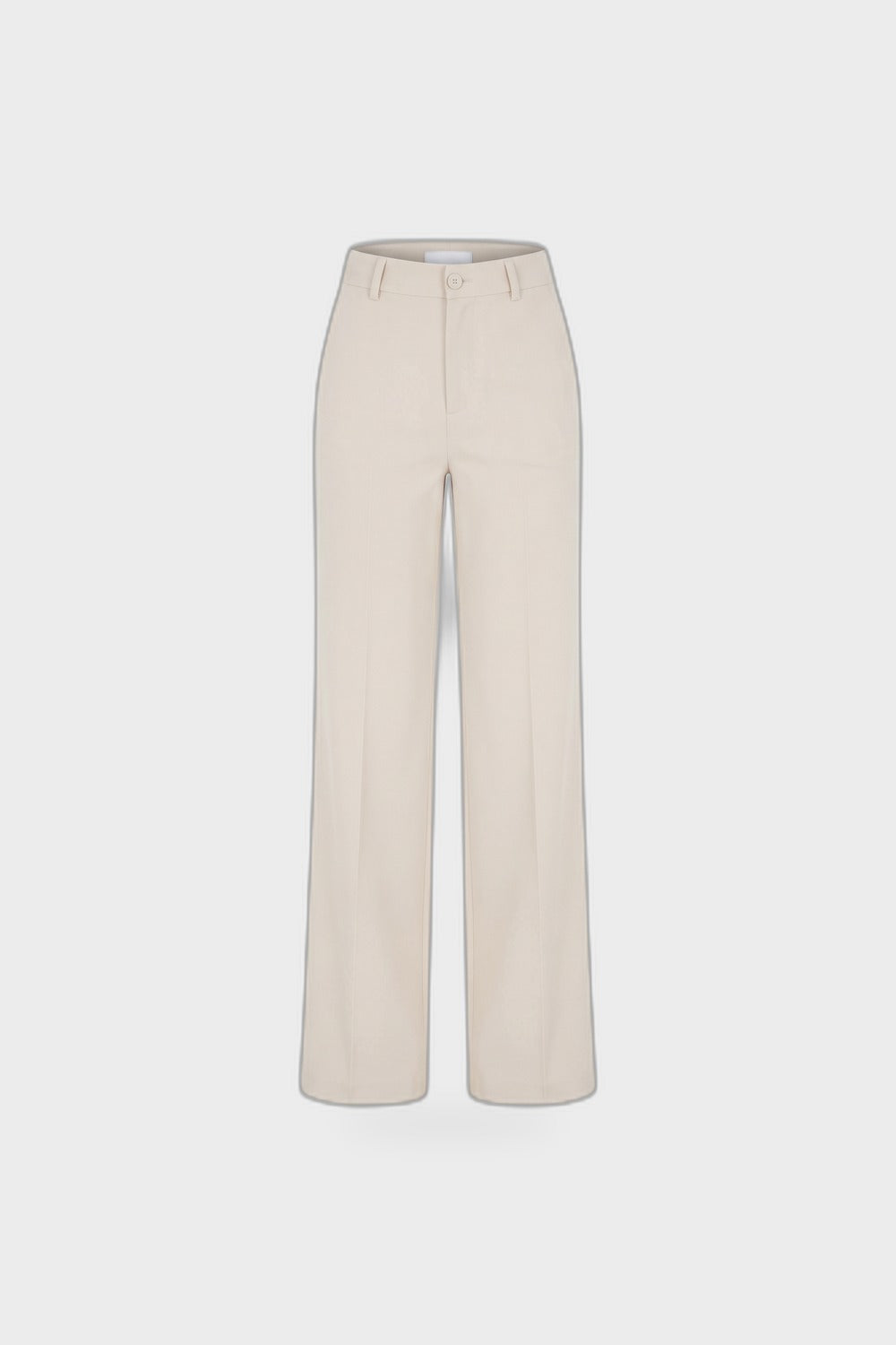 Damen Elegante Stoffhose | Gerades Bein — Beige — Produktansicht