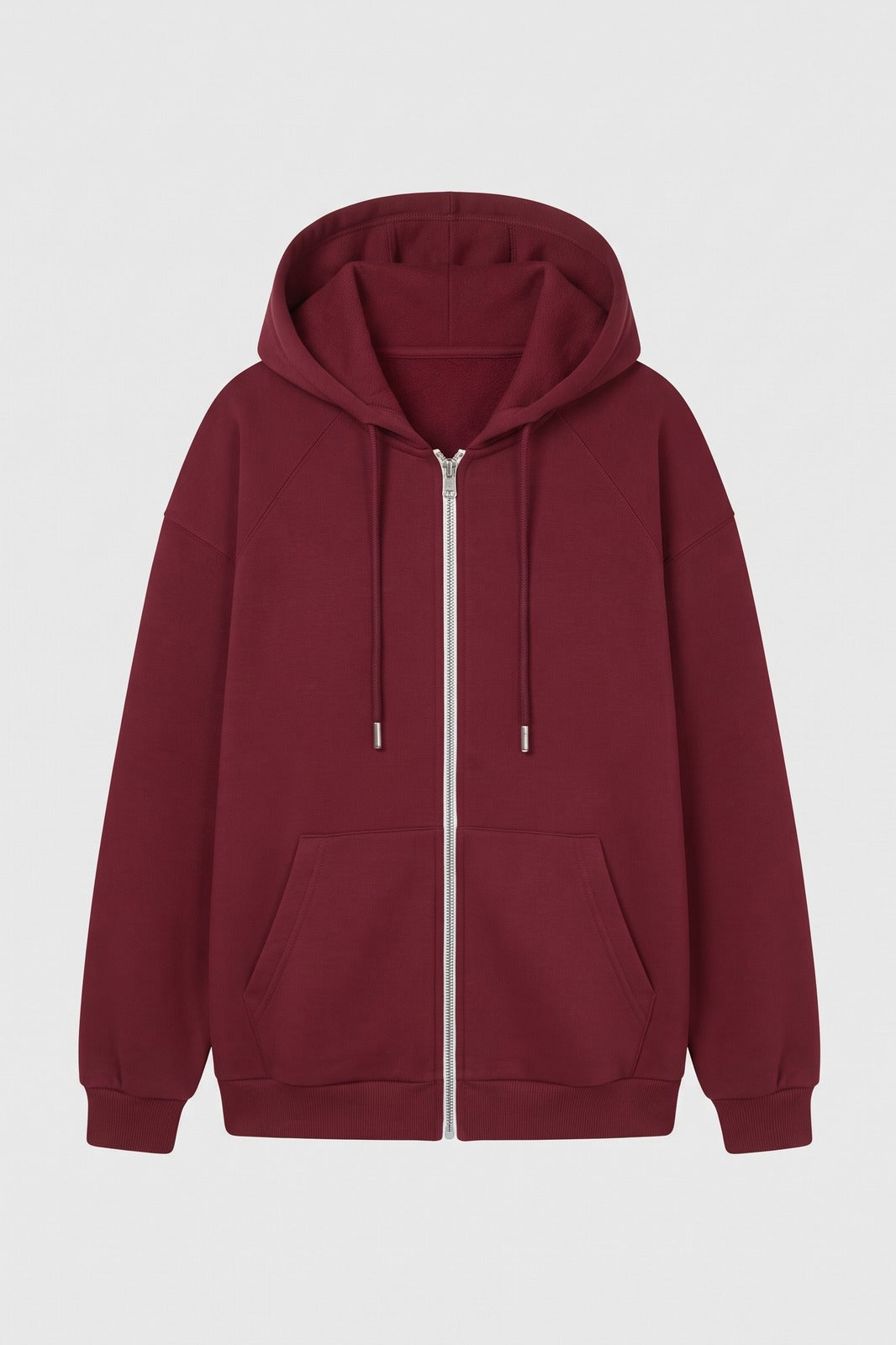 Damen Kapuzenjacke | Asymmetrischer Zip — Bordeaux — Packshot