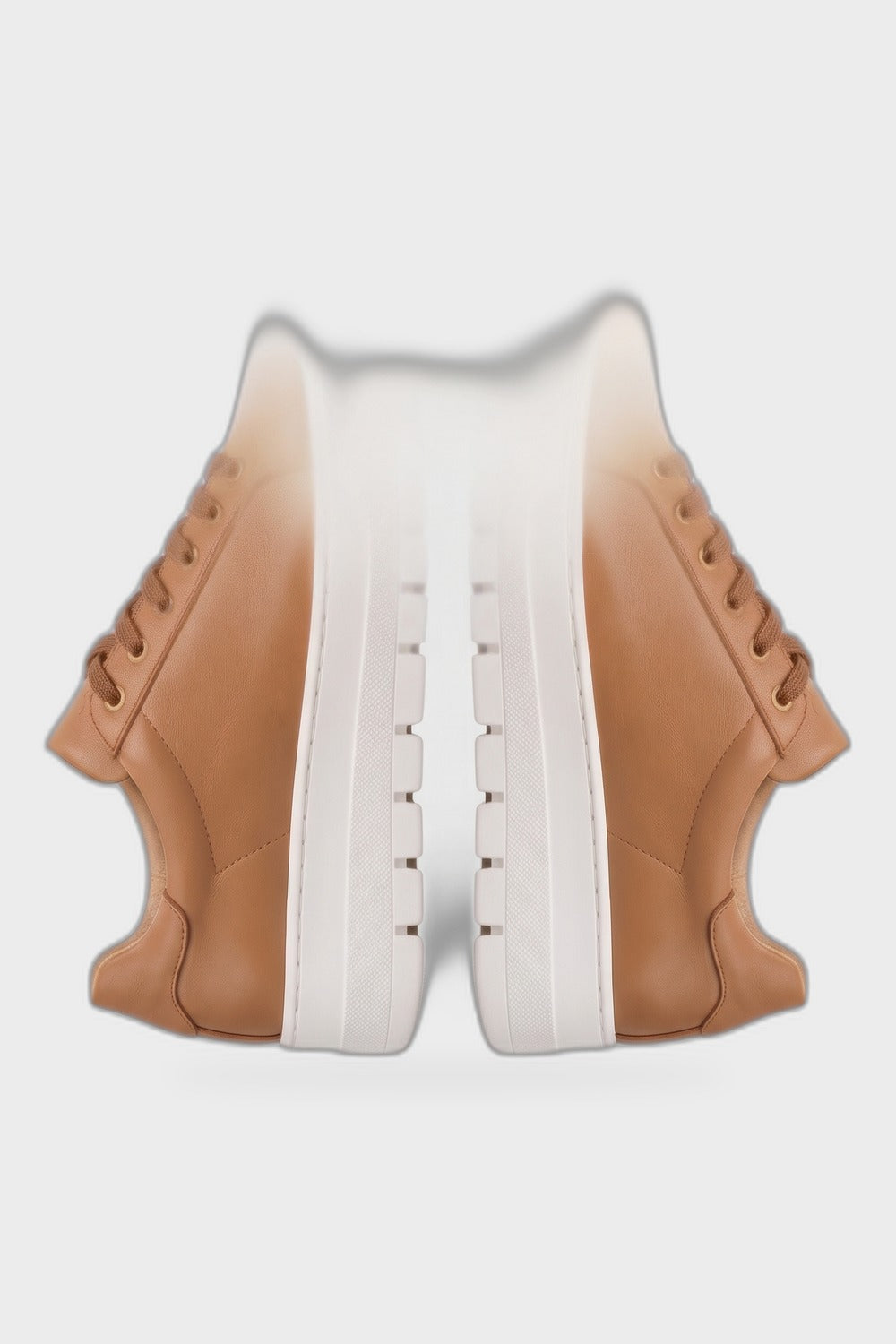 Damen Plateau-Sneaker | Schnürung — Braun — Produktansicht