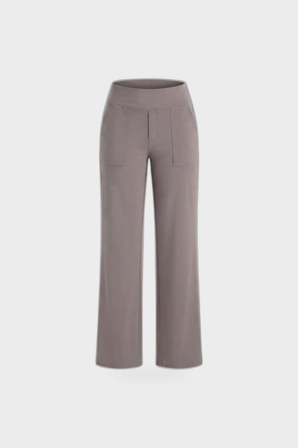 Damen Stretchhose | Hoher Bund — Braun — Produktansicht