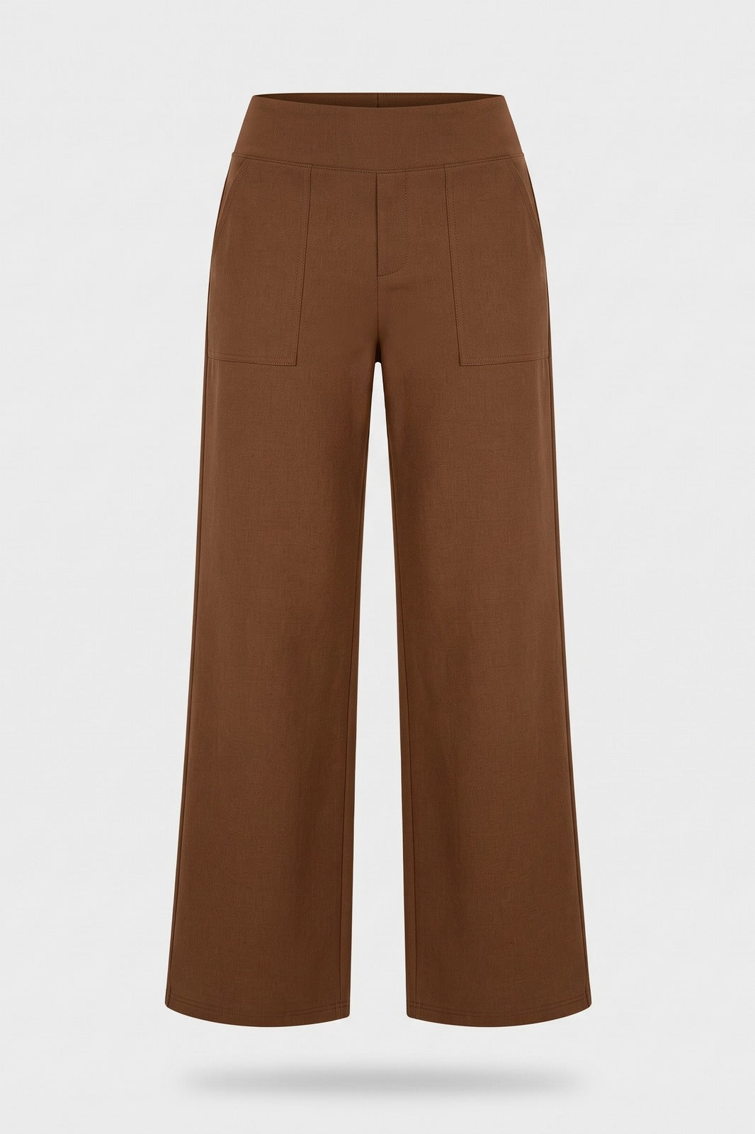 Damen Stretchhose | Hoher Bund — Dunkelbraun — Packshot
