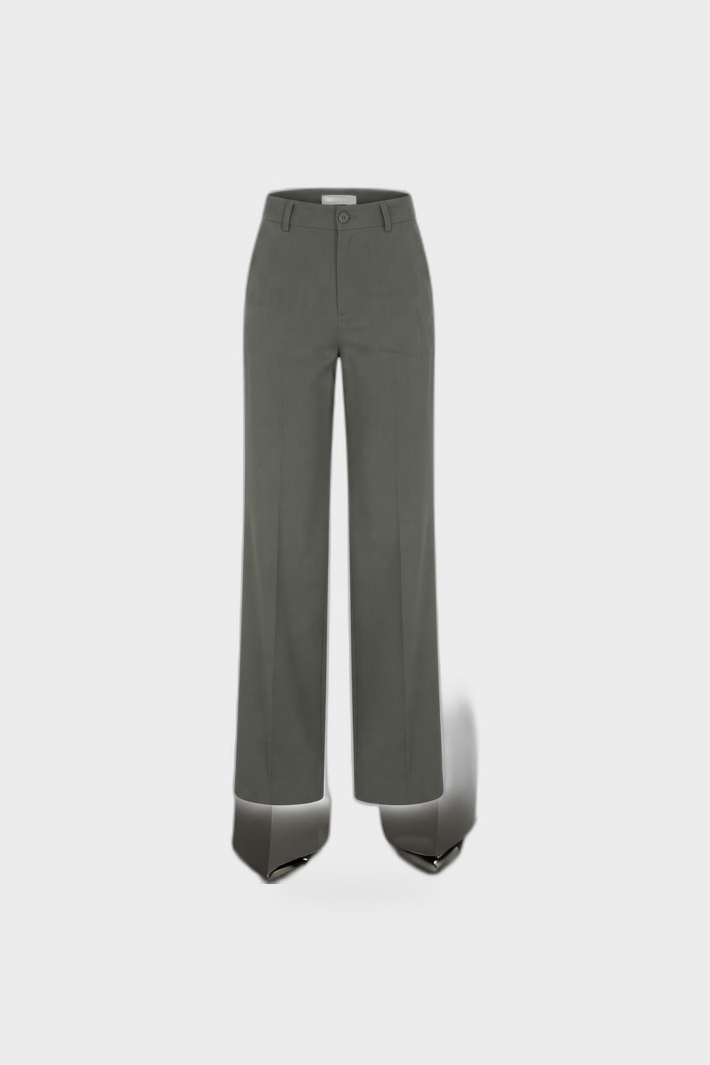 Damen Elegante Stoffhose | Gerades Bein — Dunkelgrau — Produktansicht