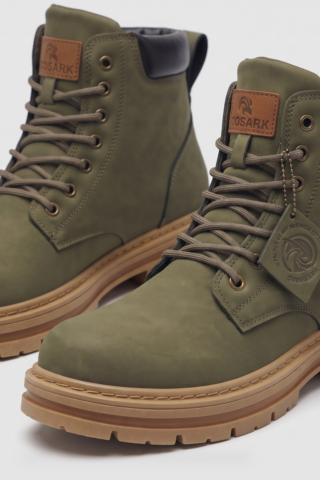 Herren Arbeitsstiefel | Profilsohle — Grün — shoe_detail — am Modell