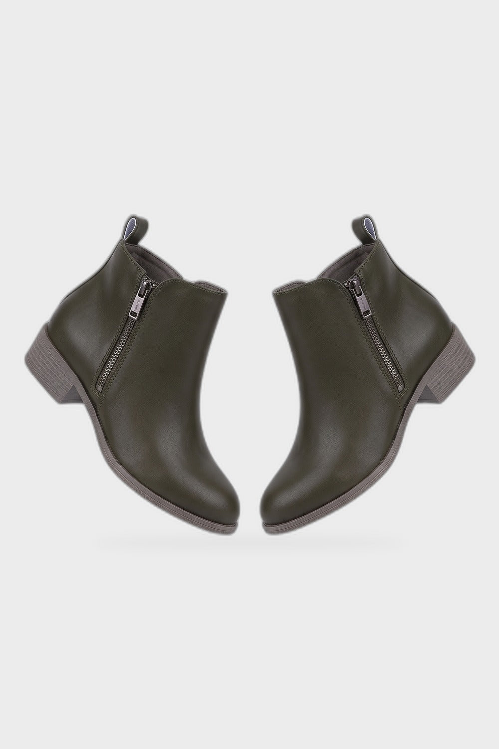 Damen Ankle Boots | Blockabsatz — Grün — Produktansicht