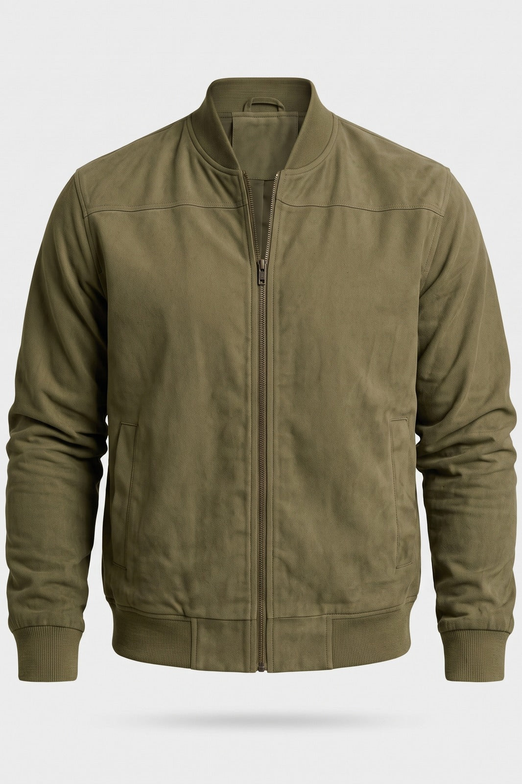 Herren Bomberjacke | Stehkragen — Grün — Packshot