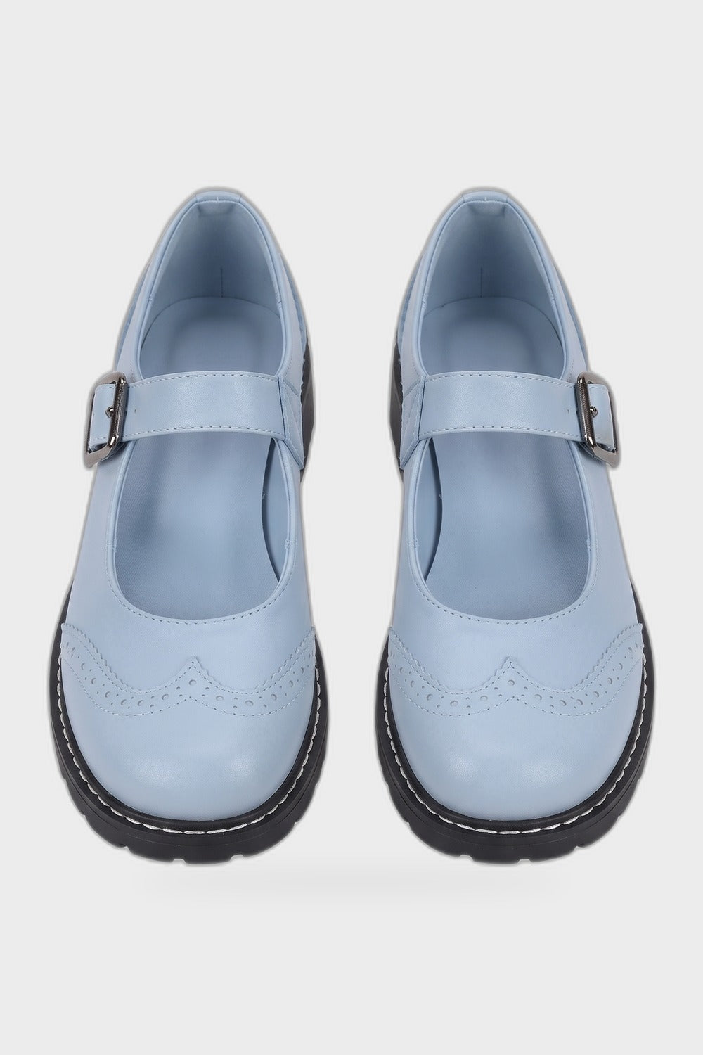 Damen Mary-Jane-Schuhe | Vintage-Stil — Hellblau — Produktansicht