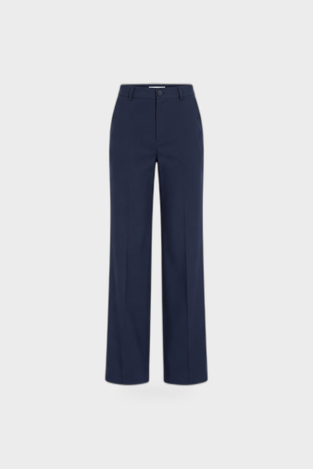 Damen Elegante Stoffhose | Gerades Bein — Marineblau — Produktansicht