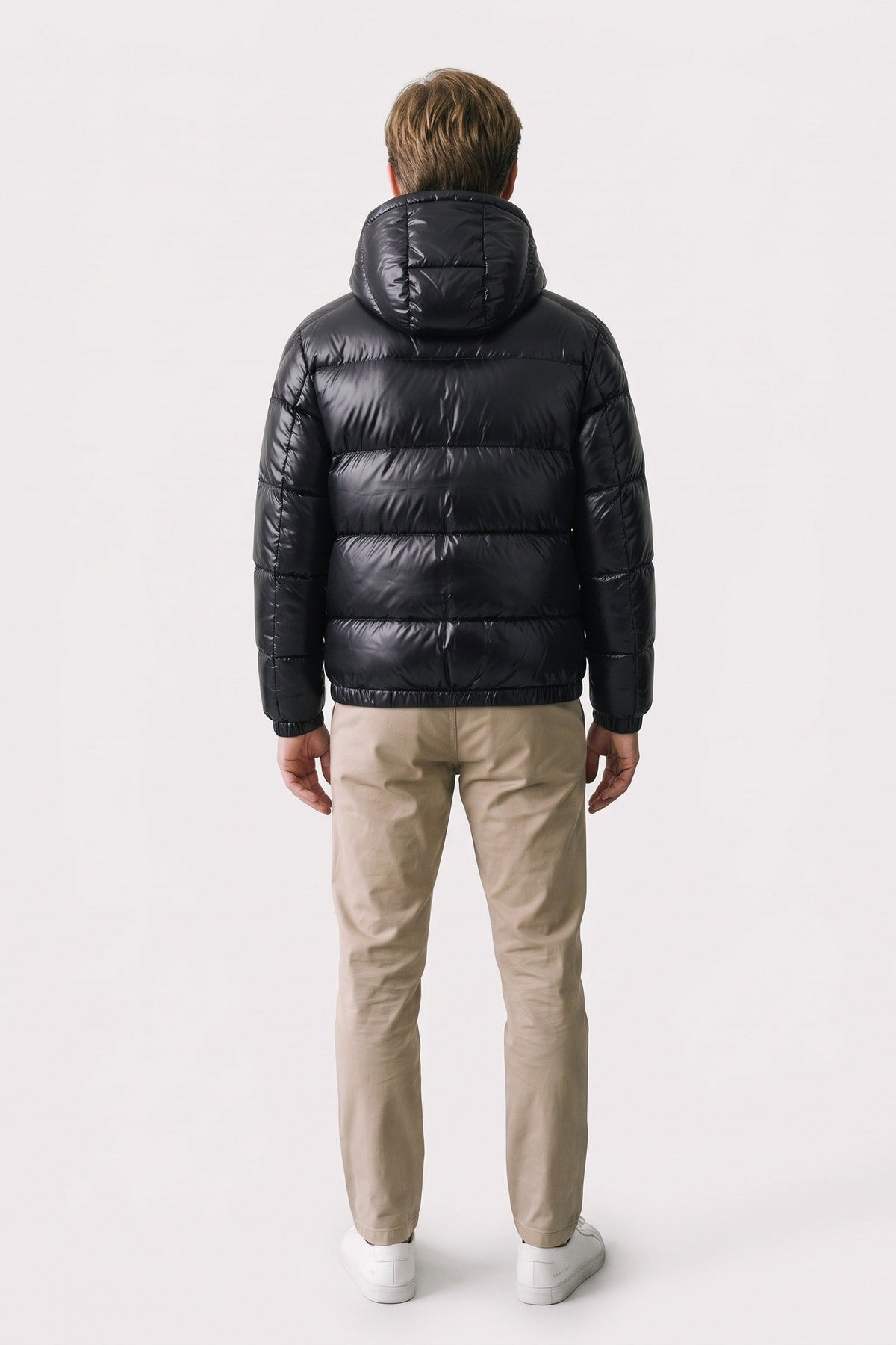 Herren Steppjacke mit Kapuze und durchgehendem Reissverschluss – 4
