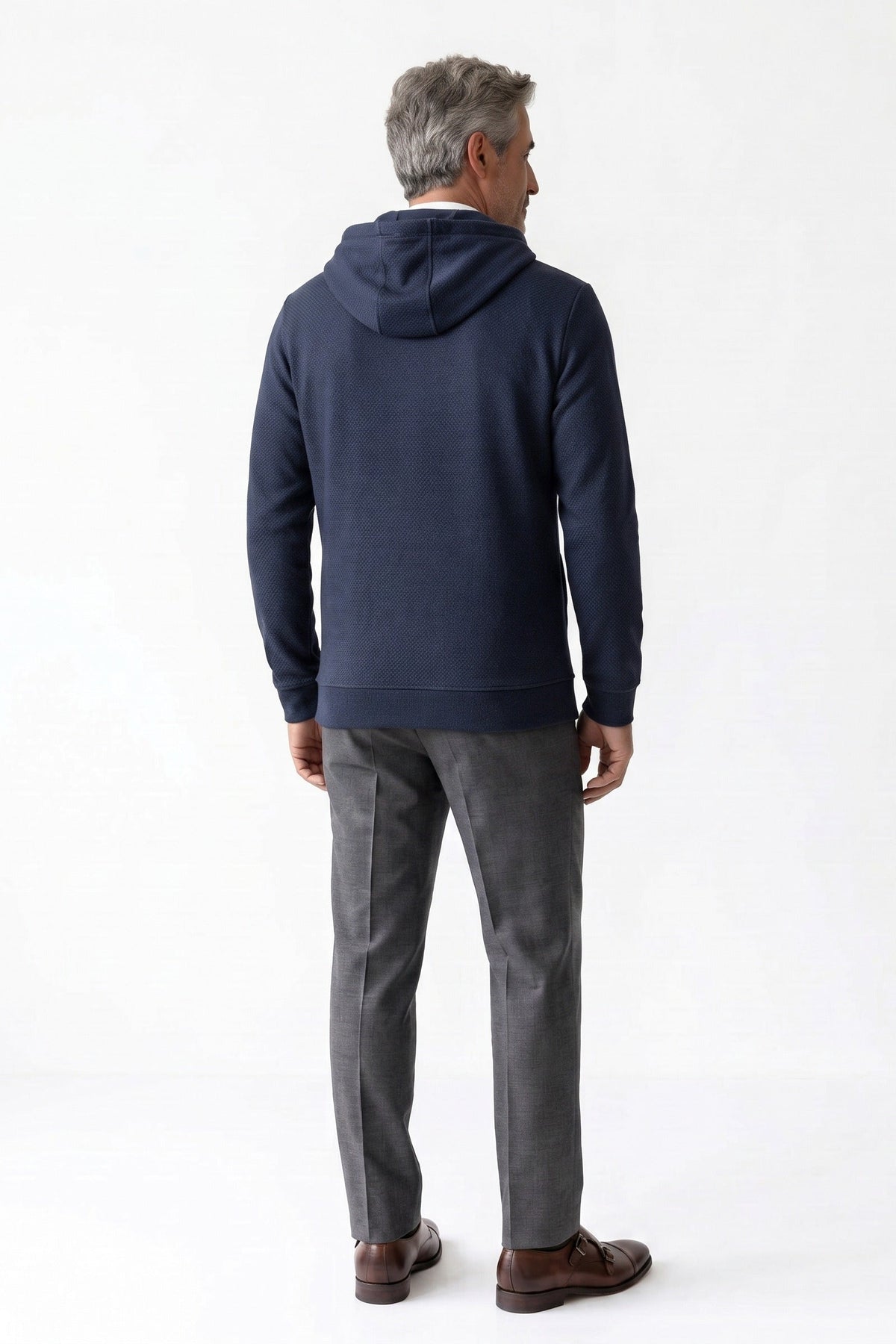 Herren Hoodie mit Kapuze, Kordelzug und Känguru-Tasche – 6