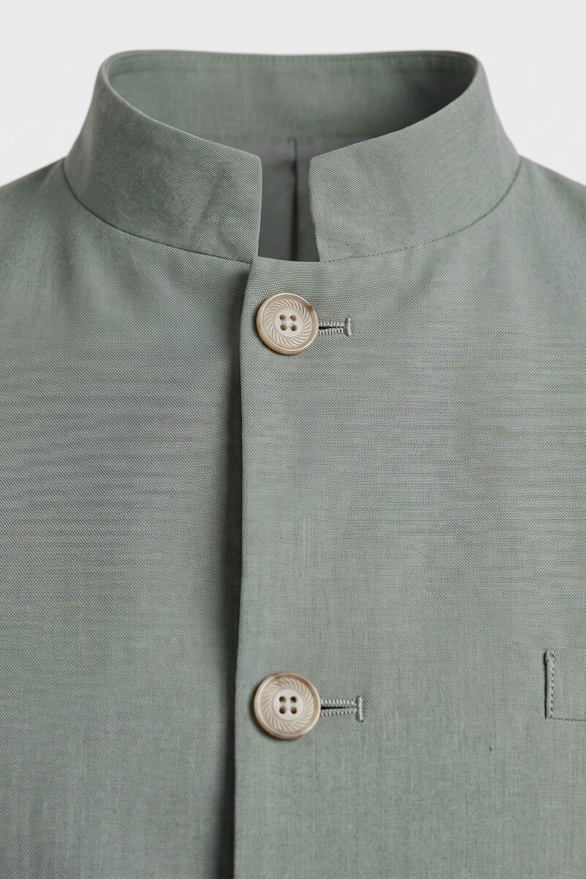 Herren Blazer mit Stehkragen und einreihigem Knopfverschluss – 2