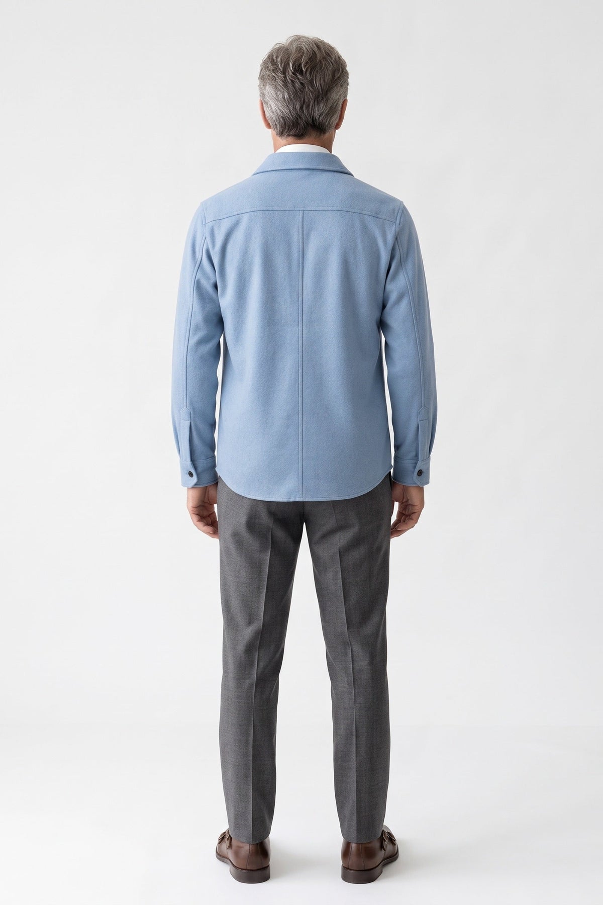 Herren Overshirt mit Hemdkragen und aufgesetzten Brusttaschen – 4