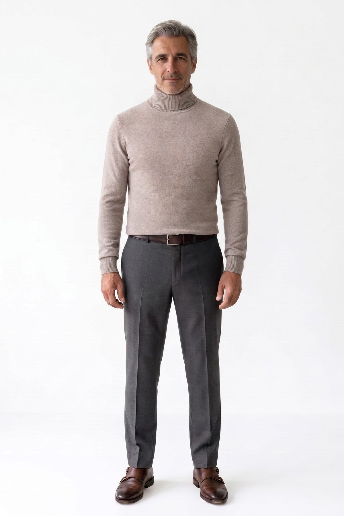 Herren Rollkragenpullover mit geripptem Rollkragen und engem Schnitt – 6