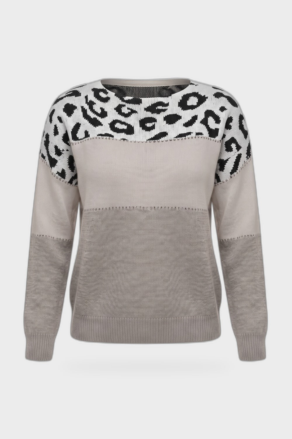 Damen Strickpullover | Farbblock-Design — Rosa — Produktansicht