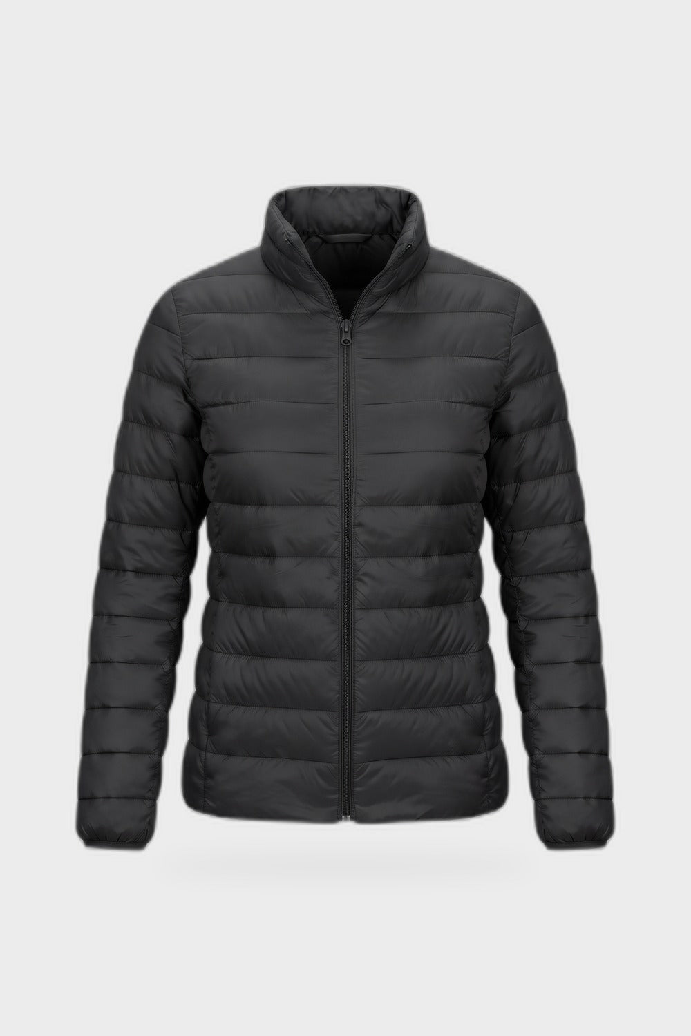 Damen Steppjacke | Schmale Passform — Schwarz — Produktansicht