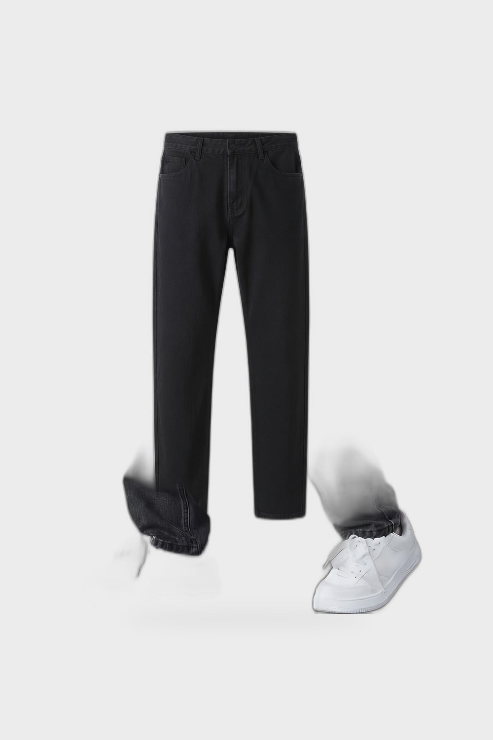Herren Gerade Jeans | Lockere Passform — Schwarz — Produktansicht