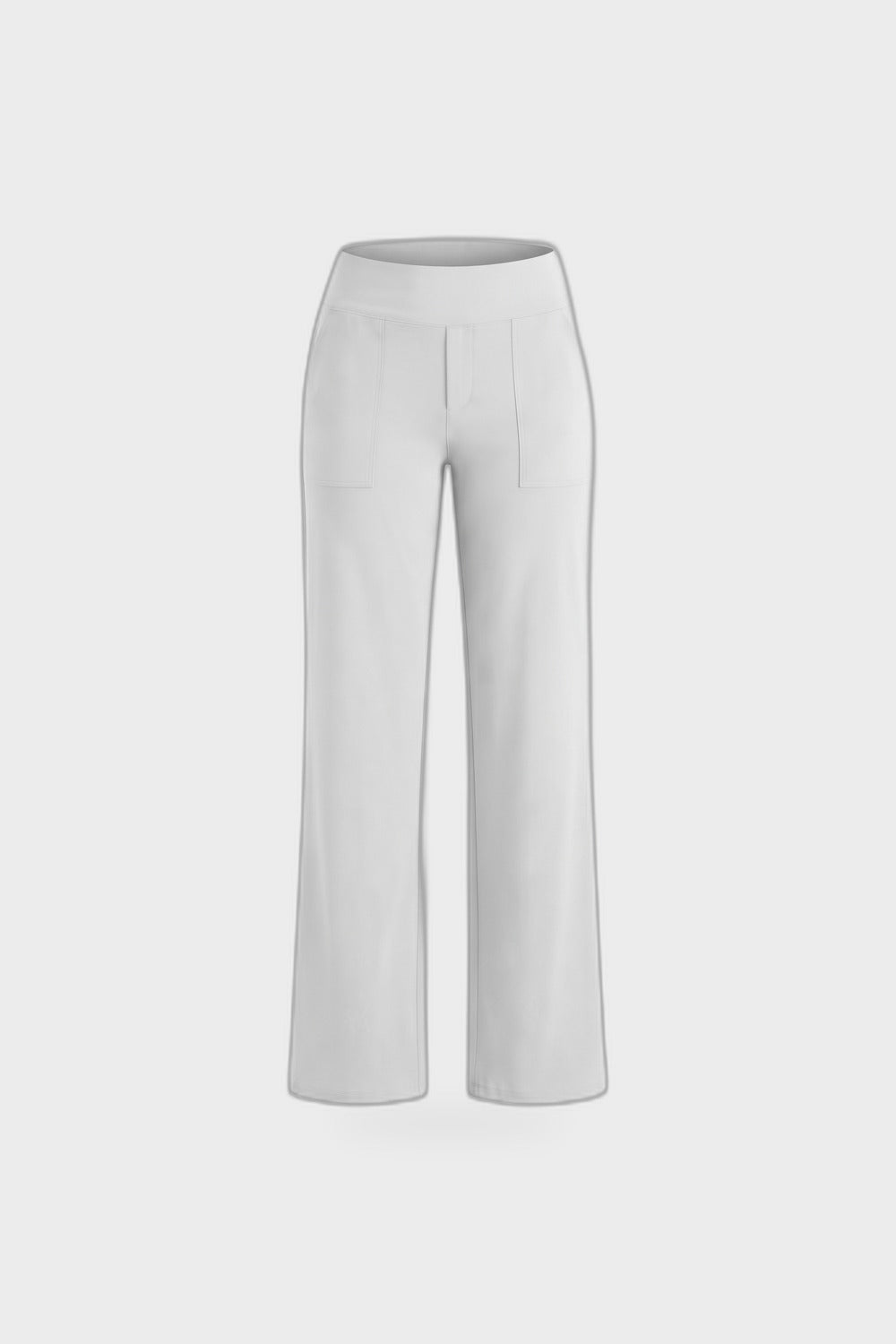 Damen Stretchhose | Hoher Bund — Weiß — Produktansicht