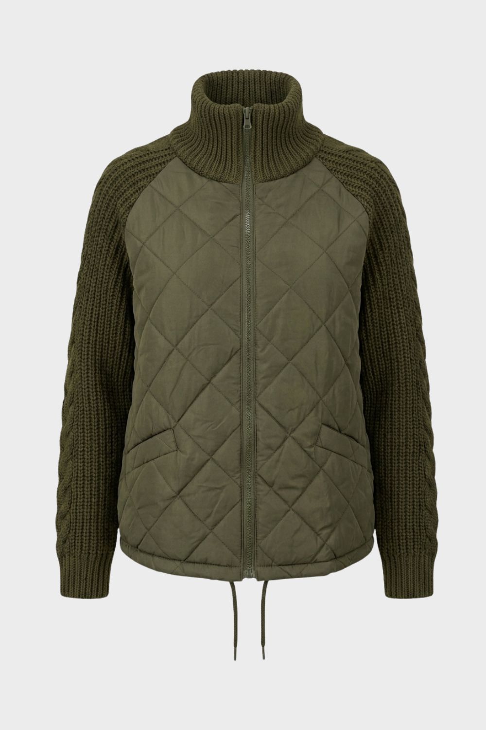 Damen Steppjacke | Stehkragen — Green