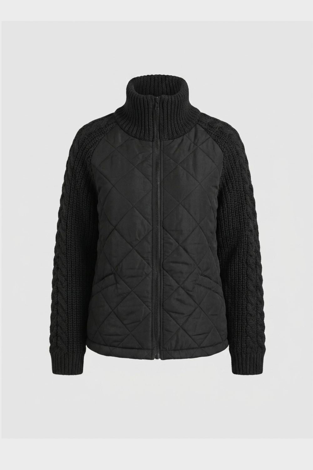 Damen Steppjacke | Stehkragen — Black