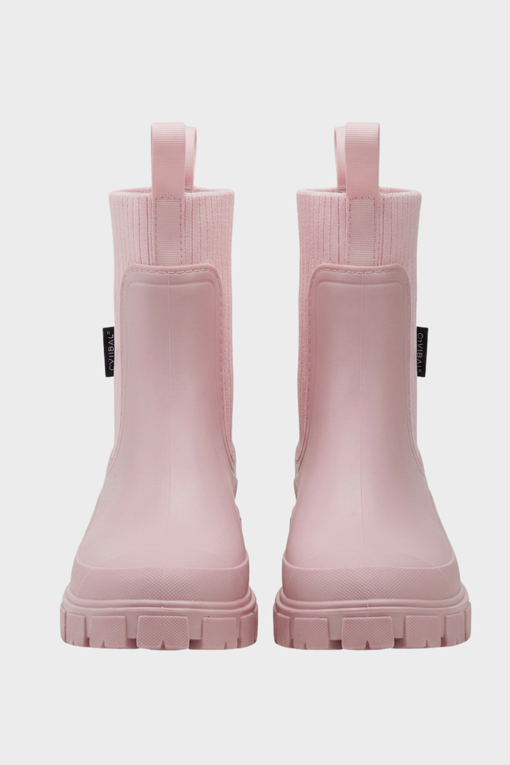 Damen Chelsea-Regenstiefel mit Zugschlaufe und geripptem Schaft – 6