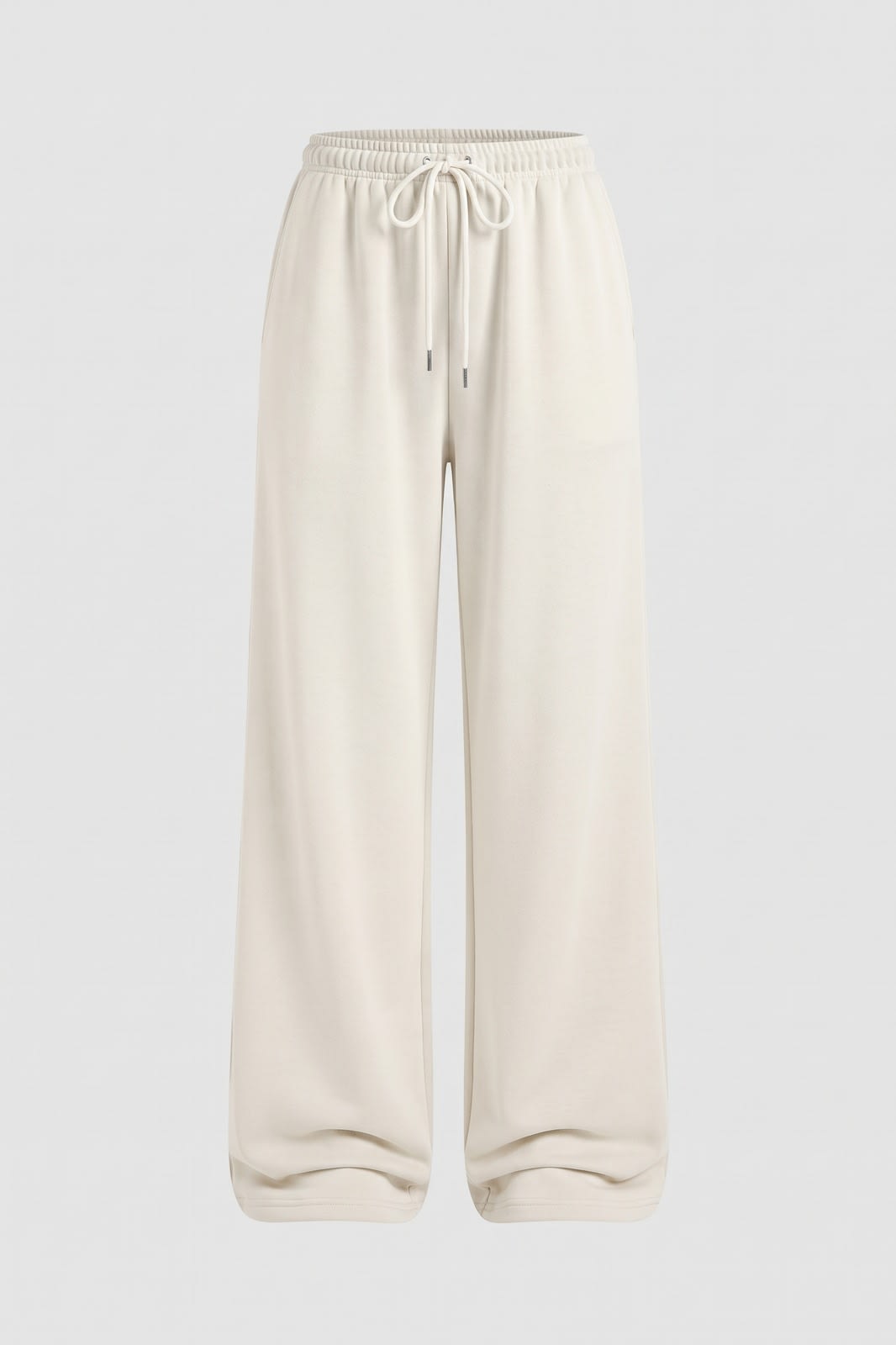 Damen Weite Jogginghose | Kordelzug Bund — Weiß — Packshot