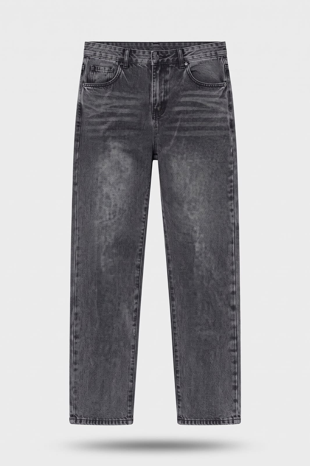 Herren Baggy Jeans | Gerades Bein — Dunkelgrau — Packshot