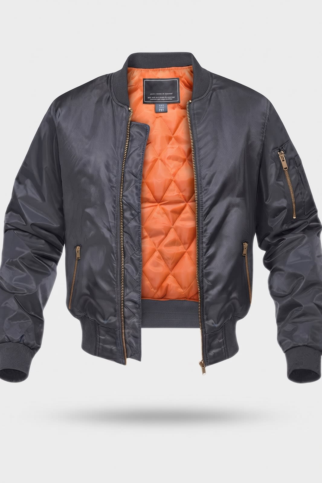 Herren Bomberjacke | Gesteppt — Anthrazit — Packshot