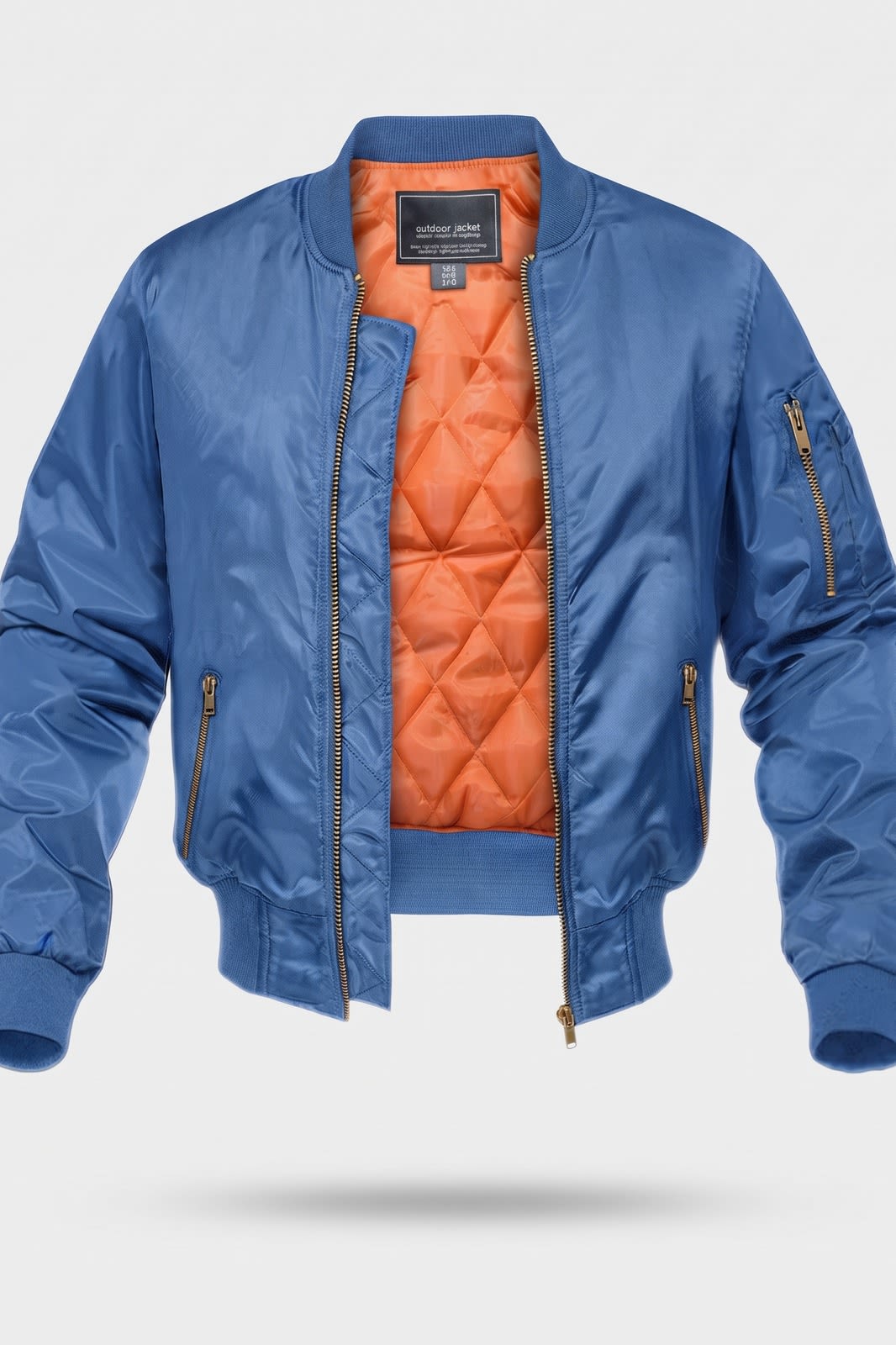 Herren Bomberjacke | Gesteppt — Blau — Packshot