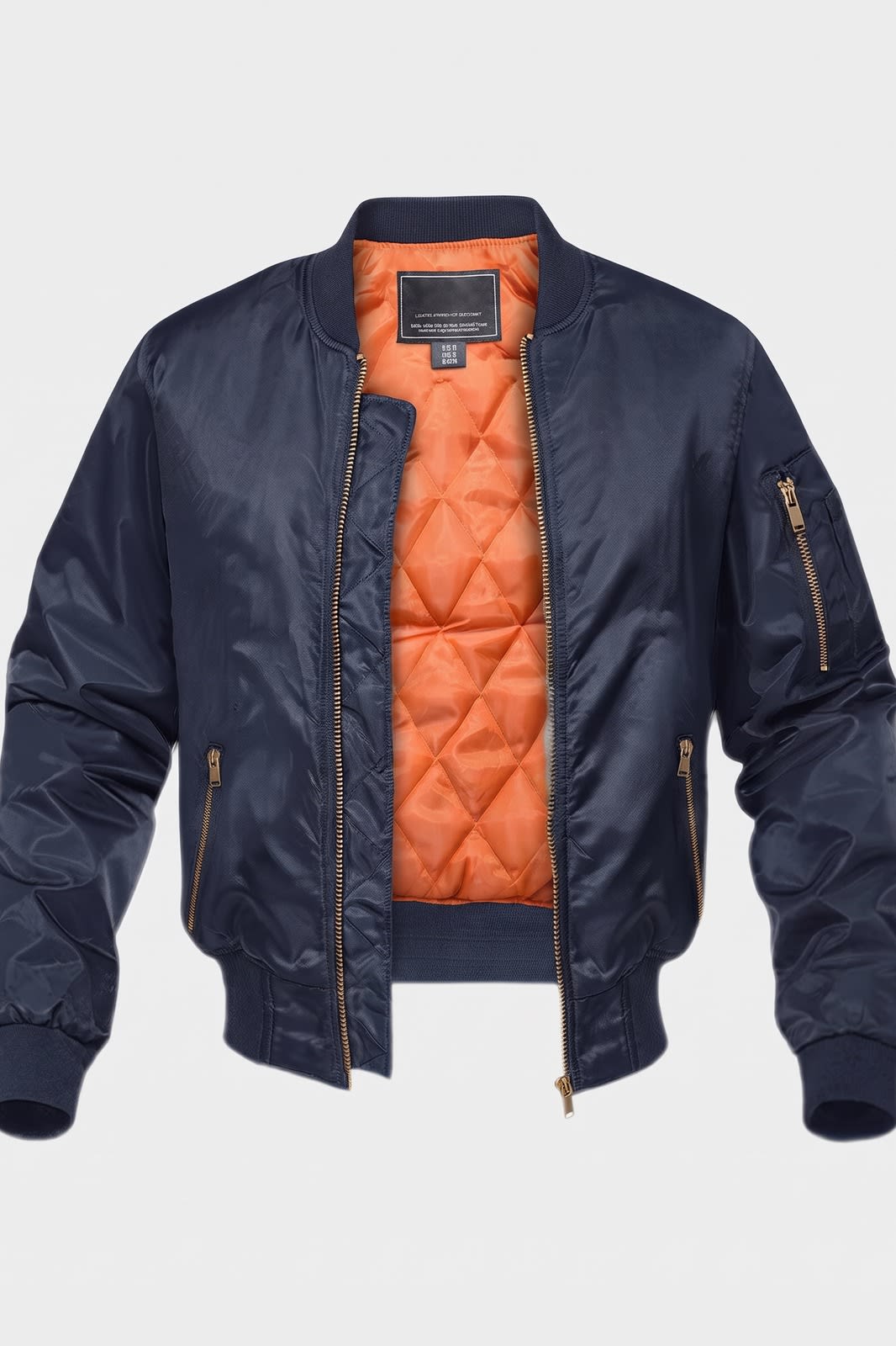 Herren Bomberjacke | Gesteppt — Marineblau — Packshot