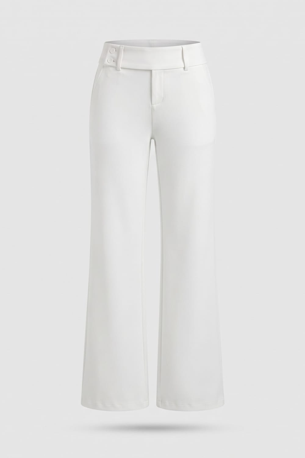Damen Elegante Anzughose | Flare-Bein — Weiß — Produktansicht