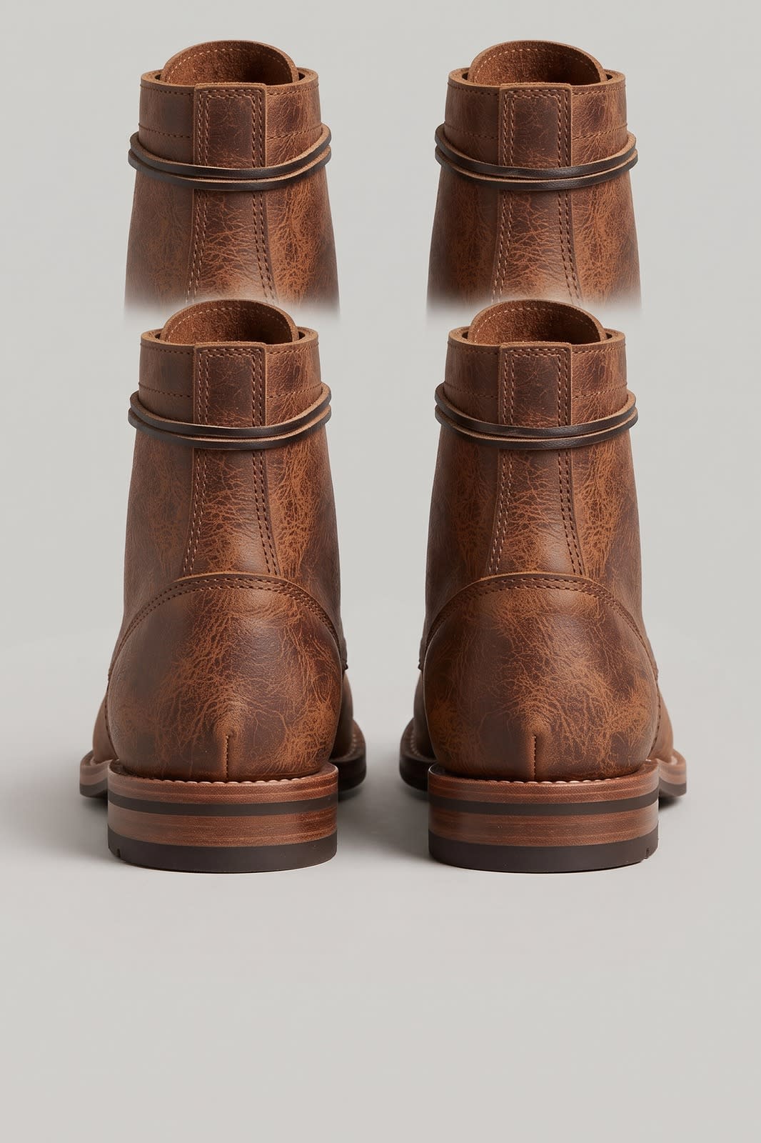 Herren Vintage Schnürstiefel | Knöchelhoch — Bronze — shoe_back — am Modell