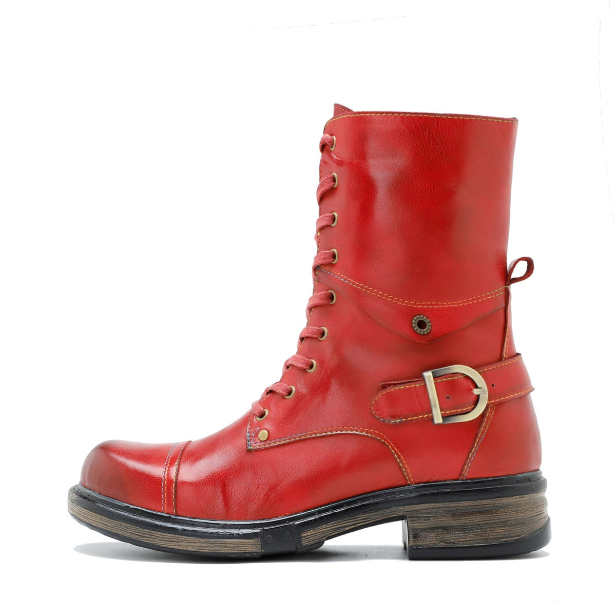 Comfortable Boots With Laces And Inside Zippers