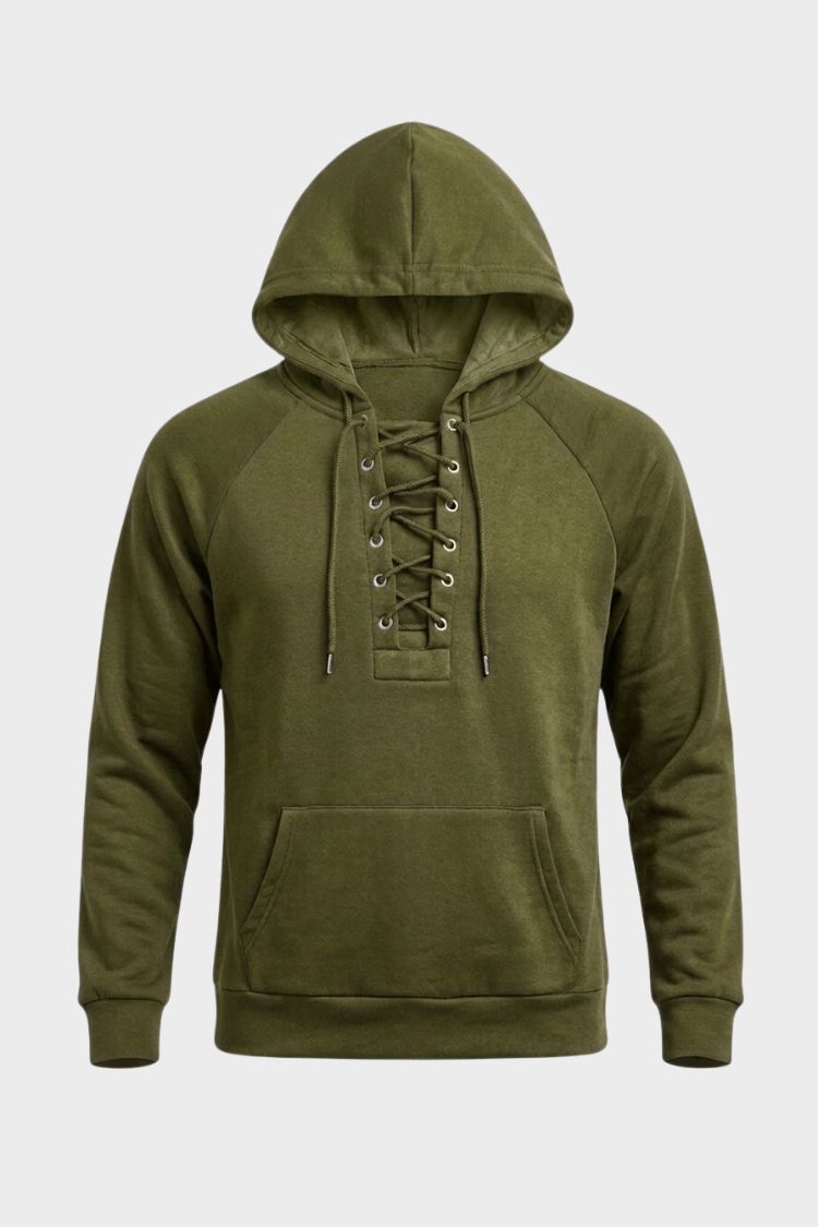 Herren Hoodie mit Kapuze, Kordelzug und Känguru-Tasche – 9