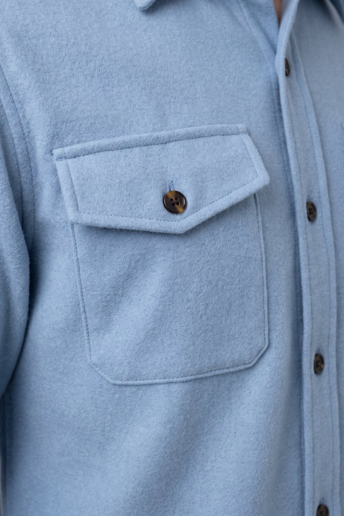 Herren Overshirt mit Hemdkragen und aufgesetzten Brusttaschen – 2