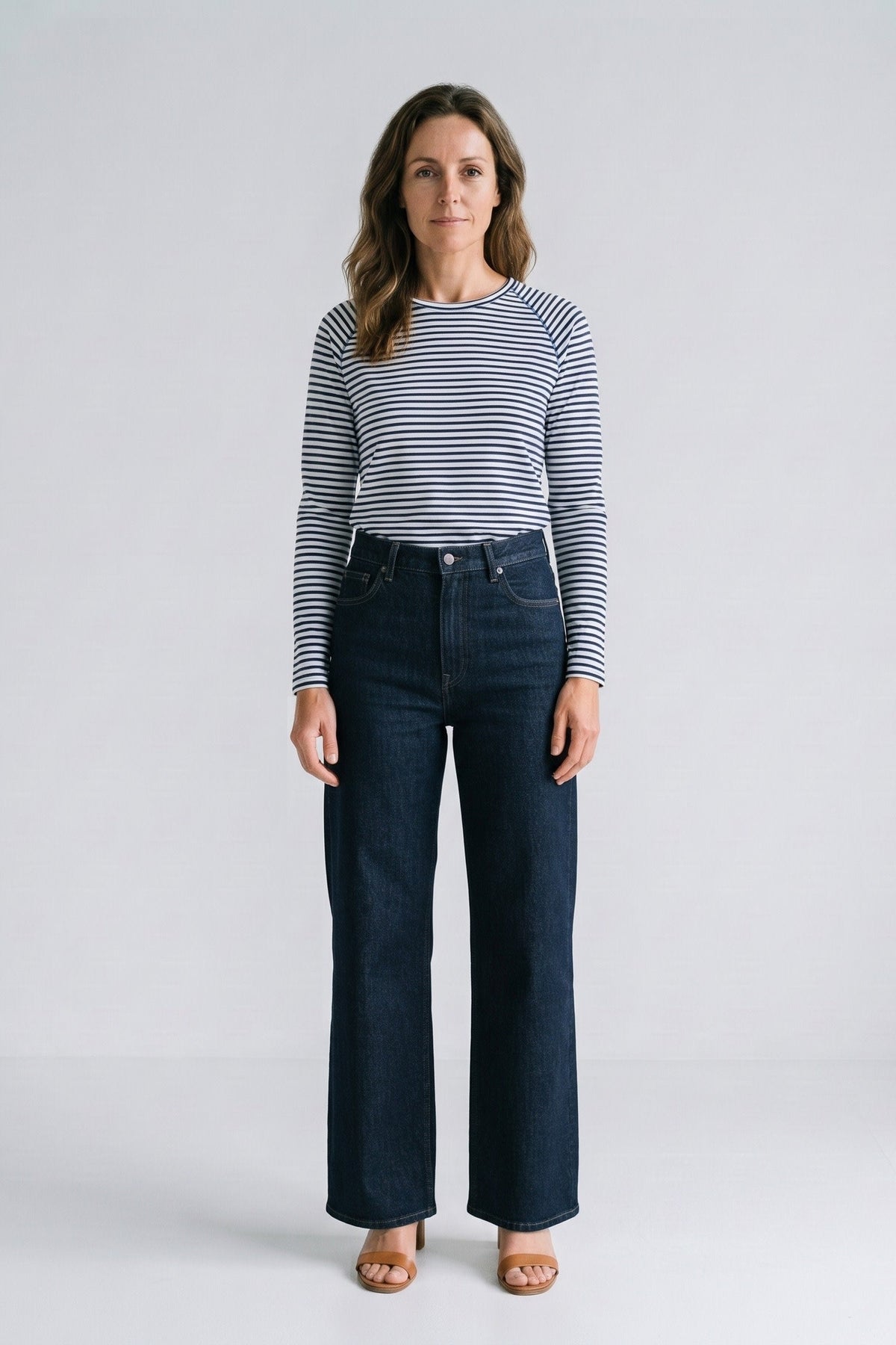 Damen Streifenshirt mit Rundhalsausschnitt und langen Raglanärmeln – 10